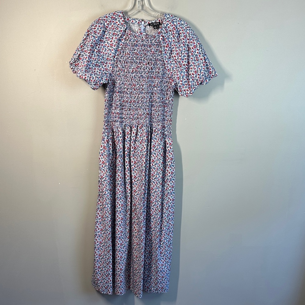 J.Crew Poppy Cotton Poplin Meadow Midi Dress Size ST - Picture 3 of 16